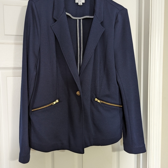 Crown & Ivy knit jacket blazer size L - Picture 3 of 6